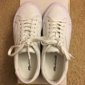 madewell sidewalk low top white sneakers 5.5